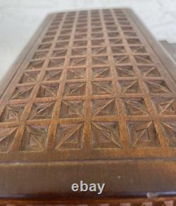 VINTAGE MCM Geometric Marquetry REUGE MUSIC BOX 72/3 Saint Croix RARE Works