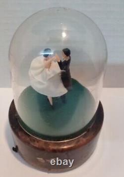 VINTAGE REUGE DANCING COUPLE BALLERINA MUSIC BOX AUTOMATON As Pictured