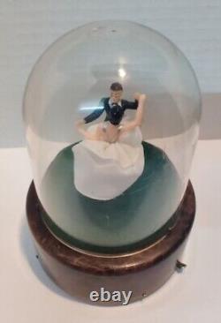 VINTAGE REUGE DANCING COUPLE BALLERINA MUSIC BOX AUTOMATON As Pictured