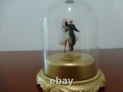 VINTAGE REUGE DANCING COUPLE BALLERINA MUSIC BOX AUTOMATON (Watch The Video)