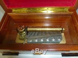 VINTAGE REUGE MUSIC BOX 72/3 PLAYS Swiss Yodel, The Old Chalet Swiss, Love Song