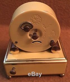VINTAGE REUGE MUSIC BOX MUSICAL ALARM CLOCK All Working Conditions