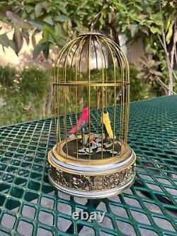 VINTAGE REUGE SWISS Automation 2 BIRD CAGE Wind Up MUSIC READ PLS