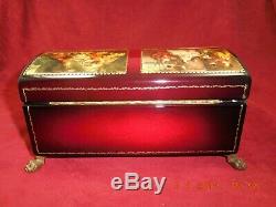 VINTAGE REUGE SWISS MUSIC BOX With LION FEET & KEY 4 TUNE 50 NOTE PRISTINE