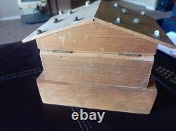 VINTAGE REUGE SWISS YODEL WOOD CHALET DANCING BALLERINA MUSIC BOX Happy Wanderer