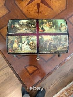 VINTAGE Reuge Sainte Croix CH 4 / 50 Music Box Switzerland Tested And Works