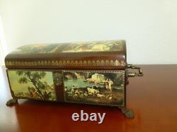 VINTAGE Reuge Sainte Croix CH 4 / 50 Music Box Switzerland (Watch The Video)