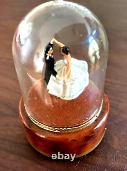 VINTAGE SWISS REUGE BALLROOM DANCING COUPLE MUSIC BOX-Exquisite-Works Perfectly