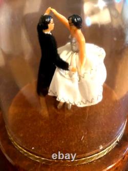 VINTAGE SWISS REUGE BALLROOM DANCING COUPLE MUSIC BOX-Exquisite-Works Perfectly