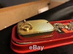VINTAGE SWISS REUGE MINATURE MUSIC BOX MUSICAL KEY CHAIN, With Necklace