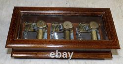 VTG 1970s Reuge 3 Song Music Box Feelings Yesterday Misty Swiss Movements EJB