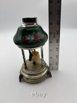 VTG 60's RUEGE Swiss Music Box Lighter Capodimonte Dancing Couple Carousel