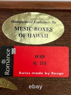 VTG Music Box Reuge Hawaii 2006 Kaida Romance Hyatt Waikiki Island Gift DS68