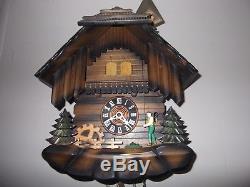 VTG One Day Black Forest CUCKOO CLOCK- GERMANY WithSWISS REUGE Music Box serviced