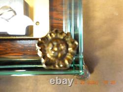 VTG REUGE 72 NOTE BRONZE DOLPHIN FOOTED CRYSTAL BOX With ROSEWOOD BASE (SEE VIDEO)