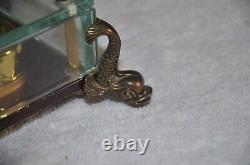 VTG REUGE MUSIC BOX GLASS CRYSTAL CLEAR CASE DOLPHIN LEGS 36 NOTE 2 SONG Love S
