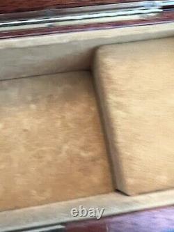 VTG REUGE MUSIC JEWELRY BOX INLAID WOOD WORKING THE ENTERTAINER 10.5x4.5