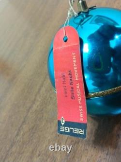 VTG REUGE Swiss Made St Croix Aqua Musical Ball Ornament Musical TESTED #450