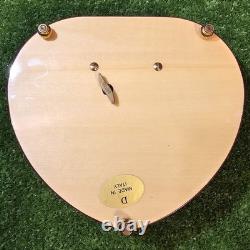 VTG Reuge Italian Handmade Wooden Music Box Sorentto Pink Heart Shaped Box EUC