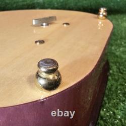 VTG Reuge Italian Handmade Wooden Music Box Sorentto Pink Heart Shaped Box EUC