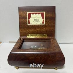 VTG Reuge Music Box Burlwood Inlay Plays Music of the Night Swiss Model 6309