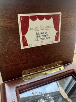 VTG Reuge Music Box Burlwood Inlay Plays Music of the Night Swiss Model 6309