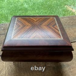 VTG Reuge Music Box Burlwood Inlay Plays Music of the Night Swiss Model 6309