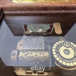 VTG Reuge Music Box Burlwood Inlay Plays Music of the Night Swiss Model 6309