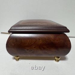 VTG Reuge Music Box Burlwood Inlay Plays Music of the Night Swiss Model 6309