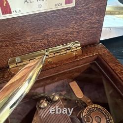 VTG Reuge Music Box Burlwood Inlay Plays Music of the Night Swiss Model 6309