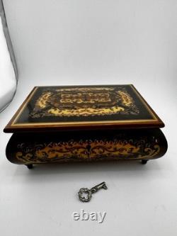 VTG Reuge Music Box Doctor Zhivago Lara's Theme Made In Italy Key Works Wood