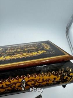 VTG Reuge Music Box Doctor Zhivago Lara's Theme Made In Italy Key Works Wood