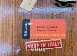 VTG Reuge Music Box Wooden Doctor Zhivago Lara's Theme Swiss Musical Movement