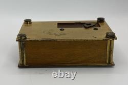 VTG Reuge Swiss Brass Sunburst Music Box 18 Note Tested Works Blue Danube 496