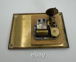 VTG Reuge Swiss Brass Sunburst Music Box 18 Note Tested Works Blue Danube 496