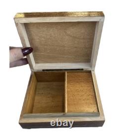 VTG Reuge Swiss Inlaid Wood Jewelry Music Box WORKS Made In Switzerland PRISTINE VTG Reuge Swiss Inlaid Wood Jewelry Music Box WORKS Made In Switzerland PRISTINE