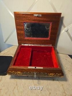 VTG Reuge Torna A Sorrento Swiss Musical Movement Jewelry Music Box Withkey