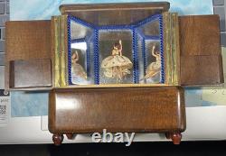 VTG Swiss Reuge Dancing Ballerina Cigarette Wooden Music Box Everything Works