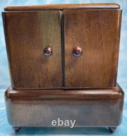 VTG Swiss Reuge Dancing Ballerina Cigarette Wooden Music Box Everything Works