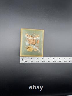 VTG Swiss Reuge Green Floral Wood Inlay Music Box Unchained Melody ITALY