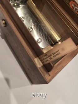 VTG Swiss Reuge Saint-Croix 976 ABCF 4/50 Wooden Music Box Tested Working (7)