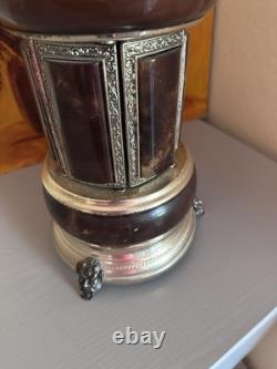 Vintage 1940's Onyx Carousel Music Box Italy 6 Lipstick holder plays Love Story