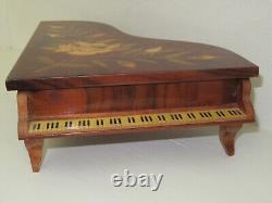 Vintage 1950's Italy REUGE Grand Piano Musical Jewelry Box Swiss Movement Unused