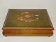 Vintage 1950's REUGE Musical Jewelry Box Swiss Movement Italy Lacquer Inlay KEY