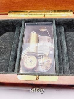 Vintage 1986 Reuge Music Box Inlay Burl Wood Laras Them Sorrento Italy Works Vintage 1986 Reuge Music Box Inlay Burl Wood Laras Them Sorrento Italy Works