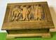 Vintage ANRI Hand Carved Wood Relief Jewelry Box with Reuge Music Plays EDELWEISS