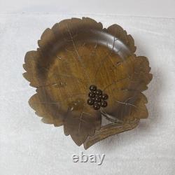 Vintage A. SCHMID REUGE Swiss Music Box Large 9 Carved Grape Leaf Rotating EUC