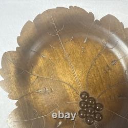 Vintage A. SCHMID REUGE Swiss Music Box Large 9 Carved Grape Leaf Rotating EUC