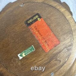Vintage A. SCHMID REUGE Swiss Music Box Large 9 Carved Grape Leaf Rotating EUC