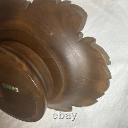 Vintage A. SCHMID REUGE Swiss Music Box Large 9 Carved Grape Leaf Rotating EUC